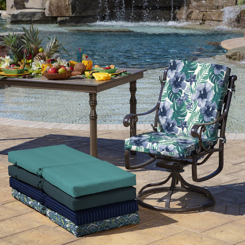 Arden Salome tropical fabric close-up shows fade-resistant, durable outdoor material.