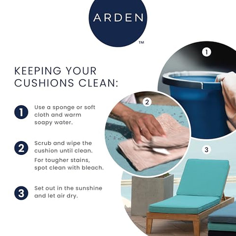Arden Selections eco-conscious patio cushion set for year-round use.