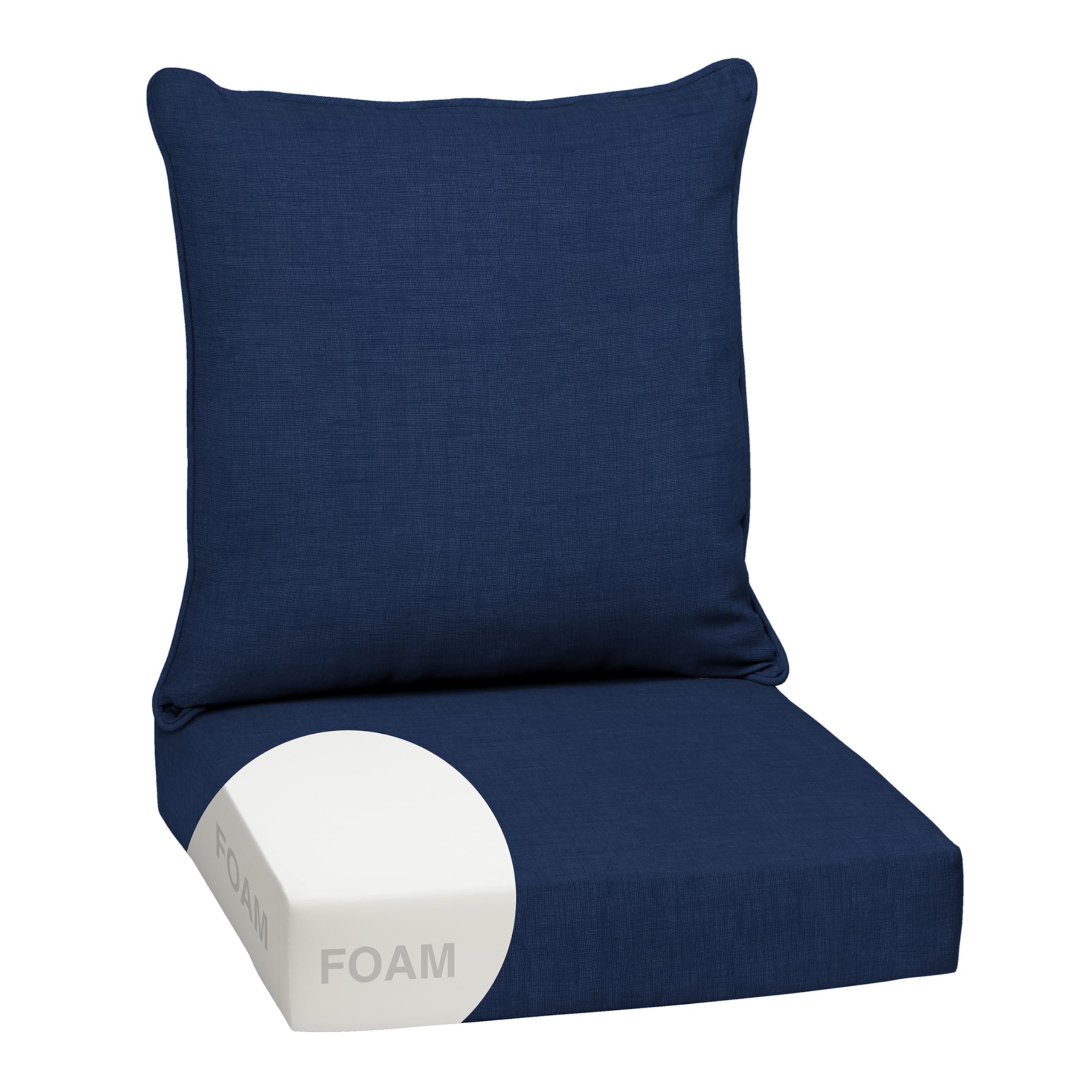 Arden Selections Leala seat bottom 24x24: durable foam for lasting outdoor comfort