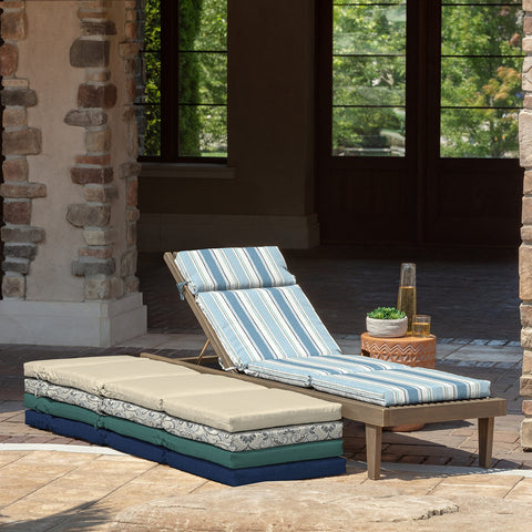 Arden Selections rain-proof cushion on a damp patio setting.