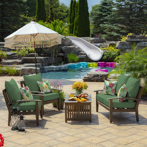 Arden Selections back cushion uses recycled polyfiber for plush support.