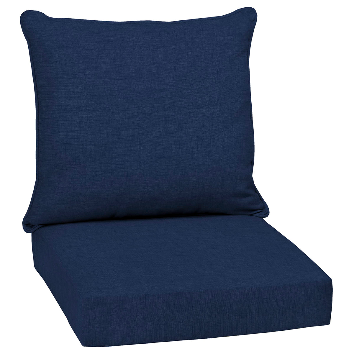 Arden Selections outdoor deep seat cushion in sapphire blue, weather-resistant for patios.