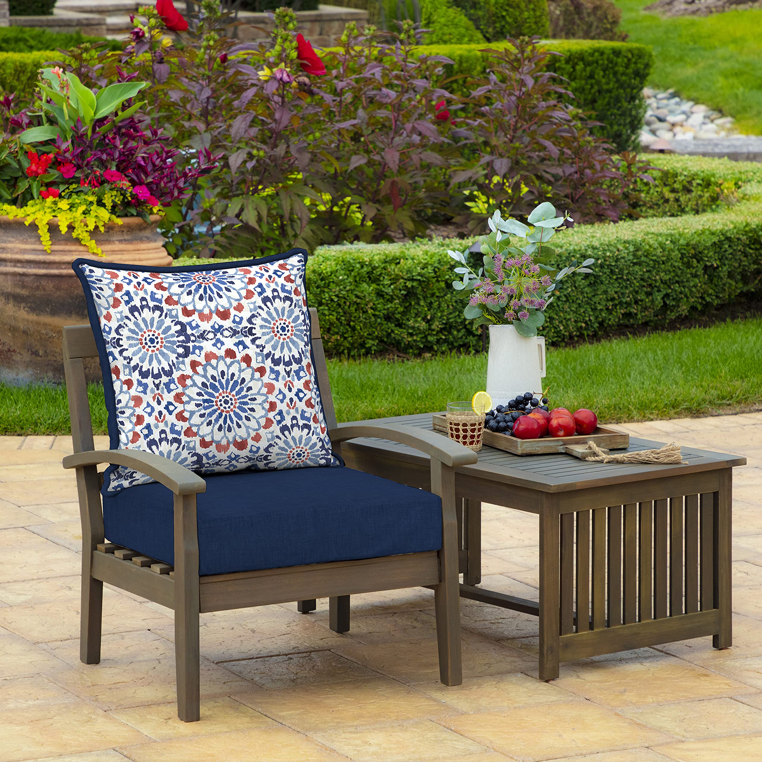 Arden Selections deep seat cushions back view showing plush back support