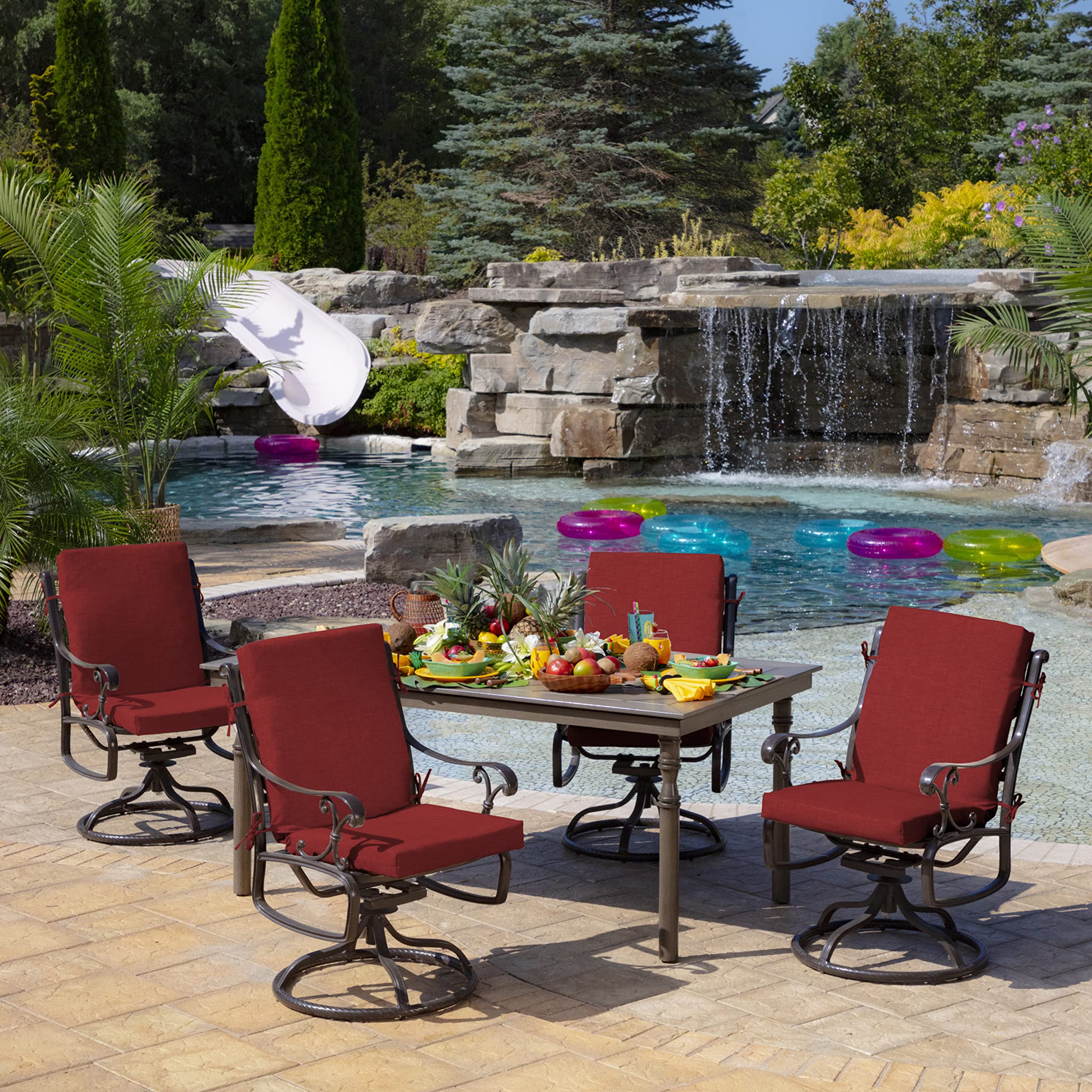 Arden Selections Ruby Red Leala partially recycled fill adds cozy loft while maintaining shape