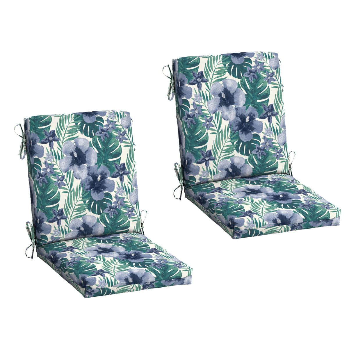 Arden Selections Salome Tropical cushions front view showing full 20x44 coverage for comfortable outdoor dining.