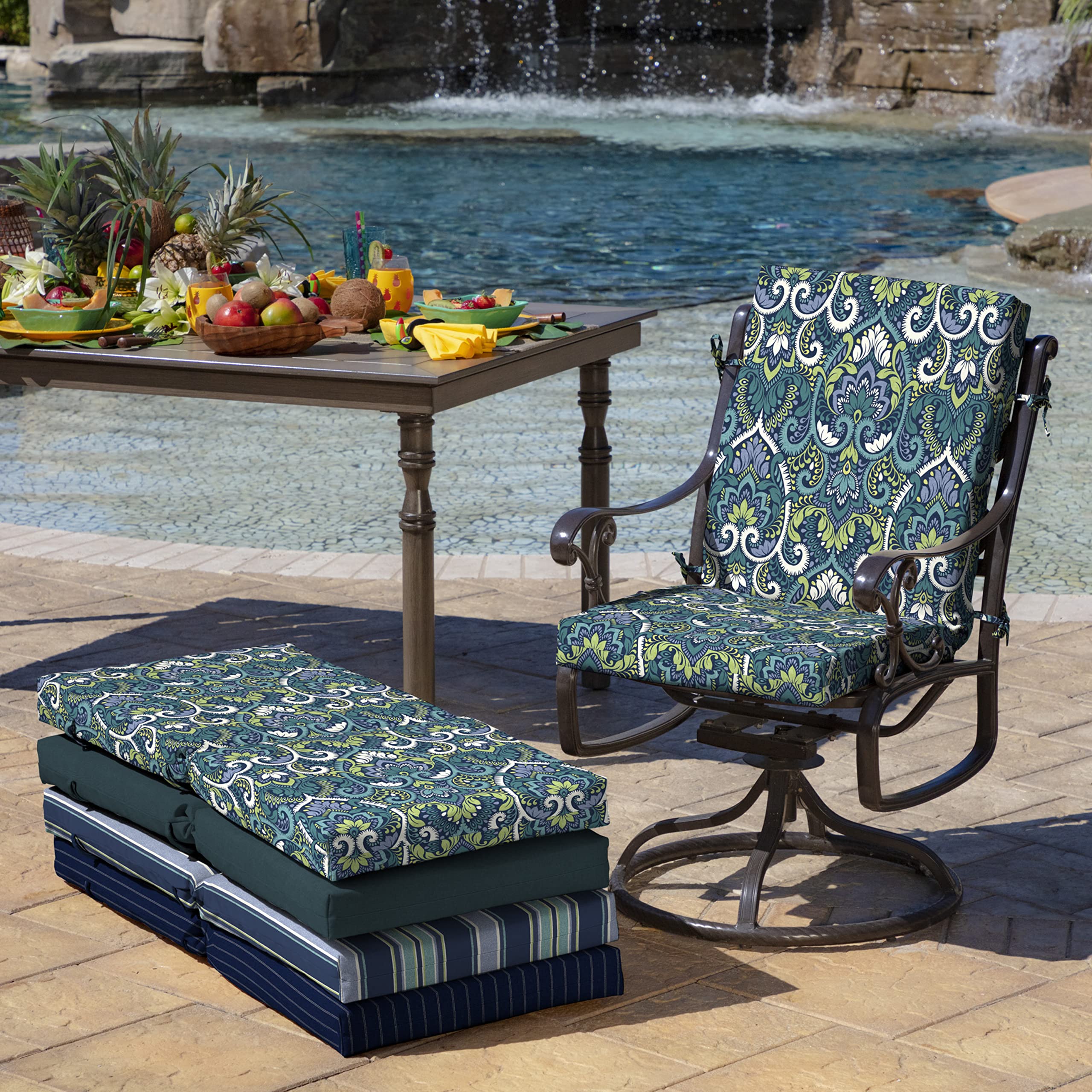 Arden Selections water-repellent finish on outdoor chair cushion surface