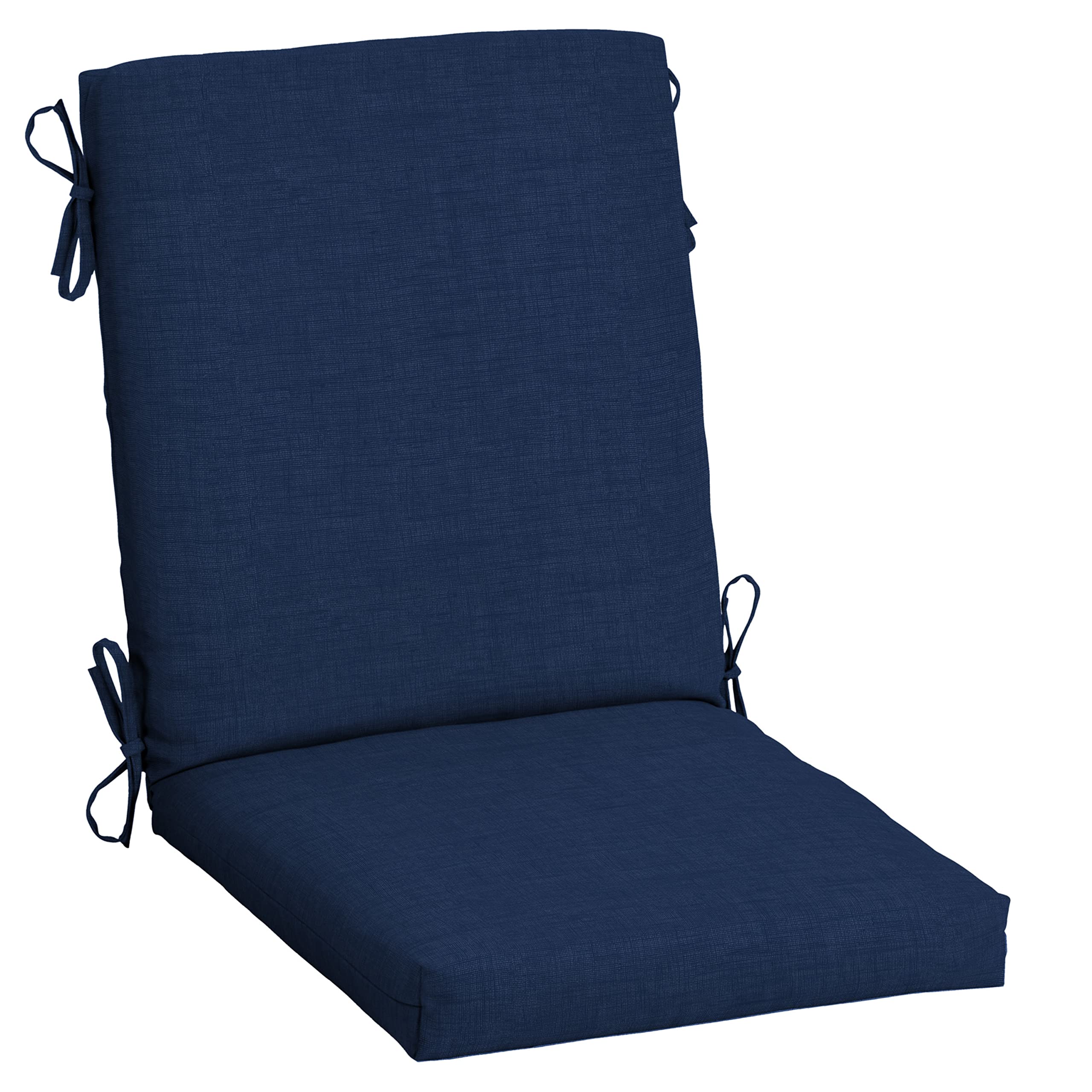 Arden Selections sapphire blue Leala chair cushion front view enhances patio comfort.