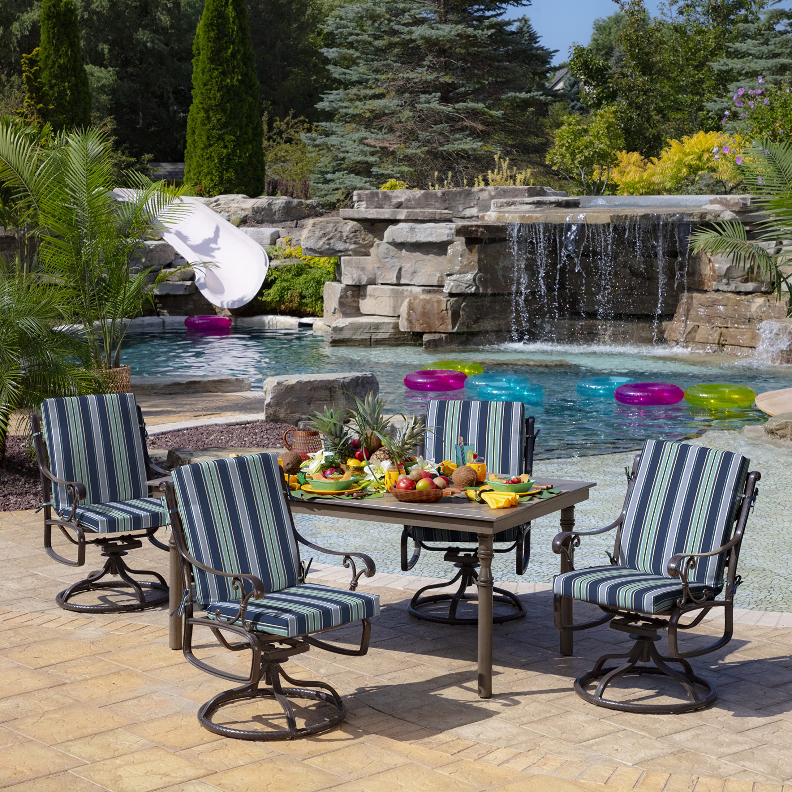 Arden Selections seat cushion 20x20 for comfortable meals outdoors.