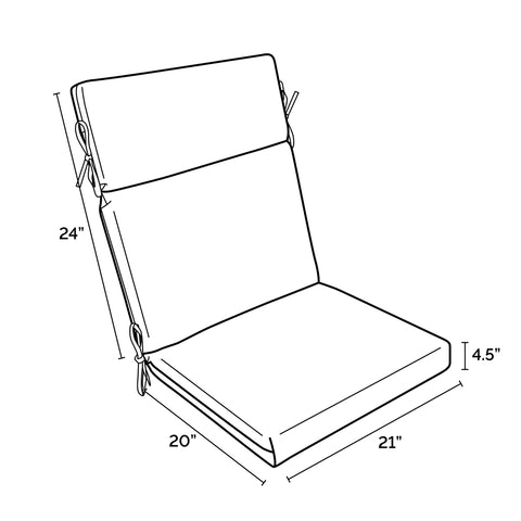 Arden Selections seat cushion 21x20 designed for outdoor dining comfort