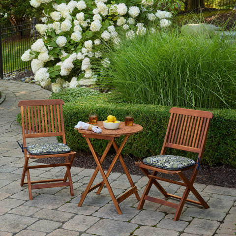 Arden Selections outdoor dining setup with two cushions, ideal for gatherings