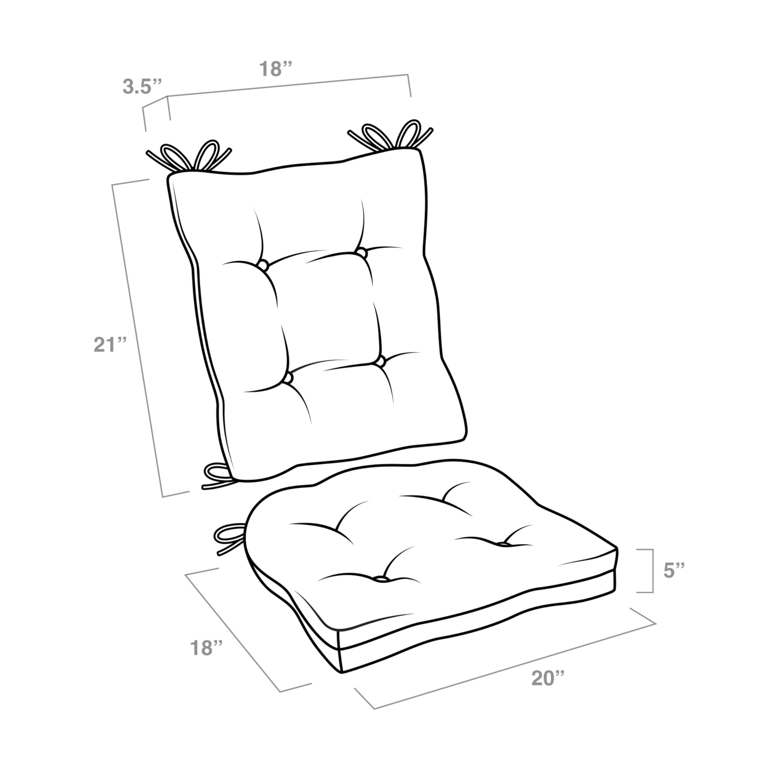 Arden Selections cushion with water-repellent finish protecting against light rain.
