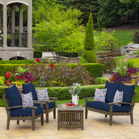 Arden Selections fabric resists water and stains for easy cleaning outdoors