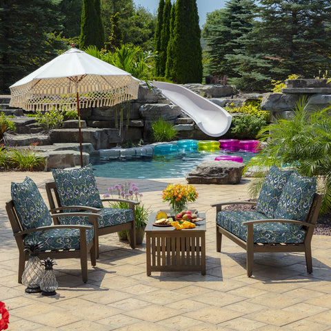 Arden Selections close-up shows PFAS-free finish with water and stain protection.