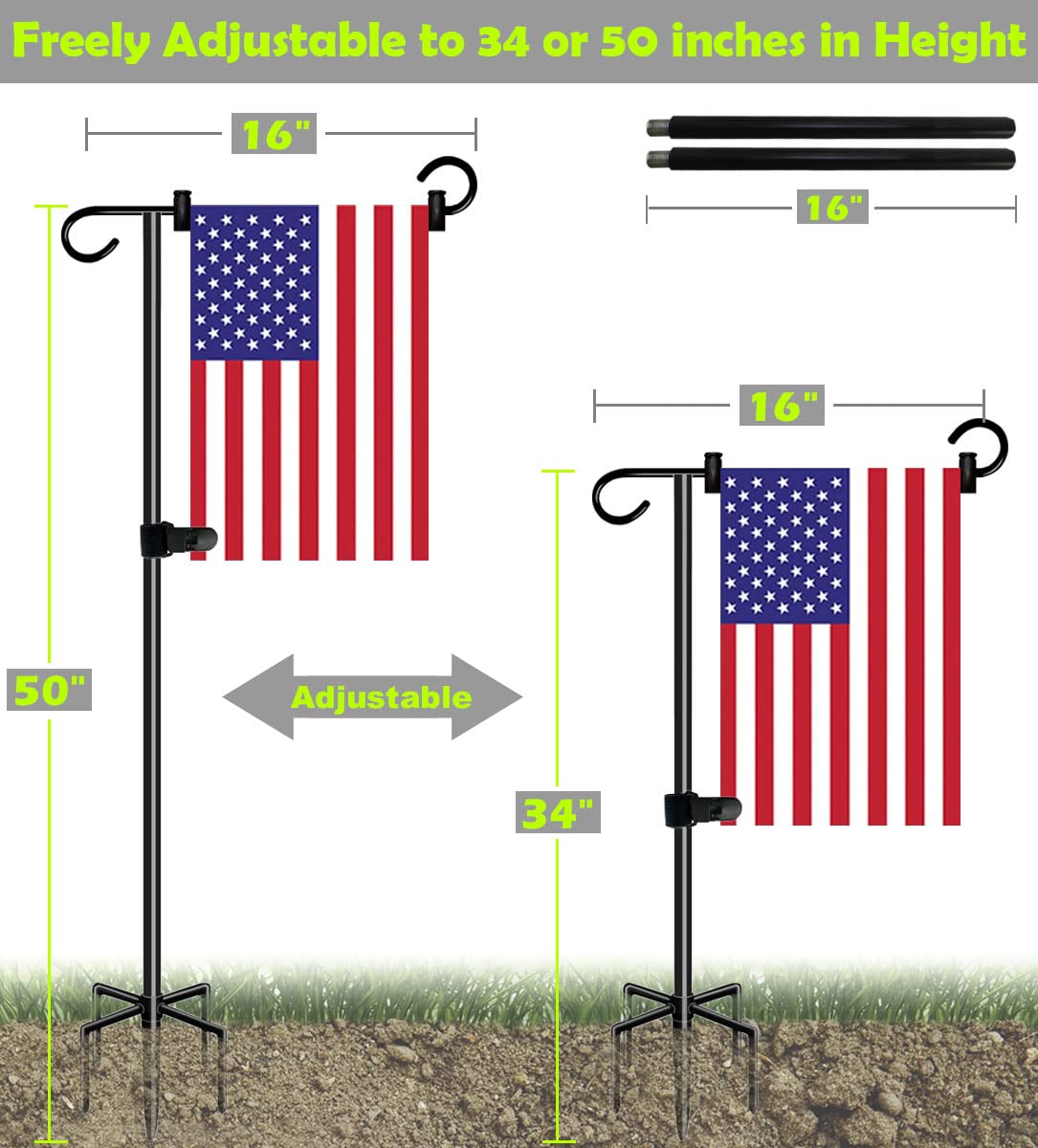 Ardier holiday flag display outdoors supports seasonal decor.