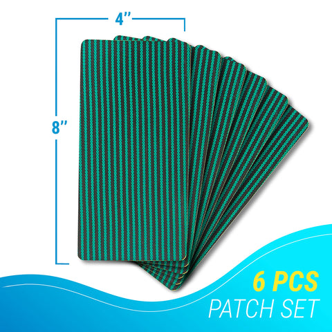 ARDILA VEELA patch reinforcing a pool cover seam for longevity.