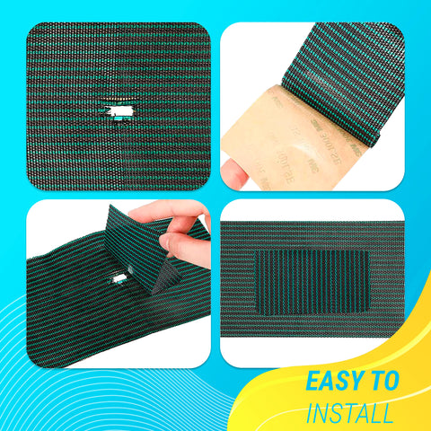 ARDILA VEELA seamless green mesh repair blends with safety covers for discreet fixes.