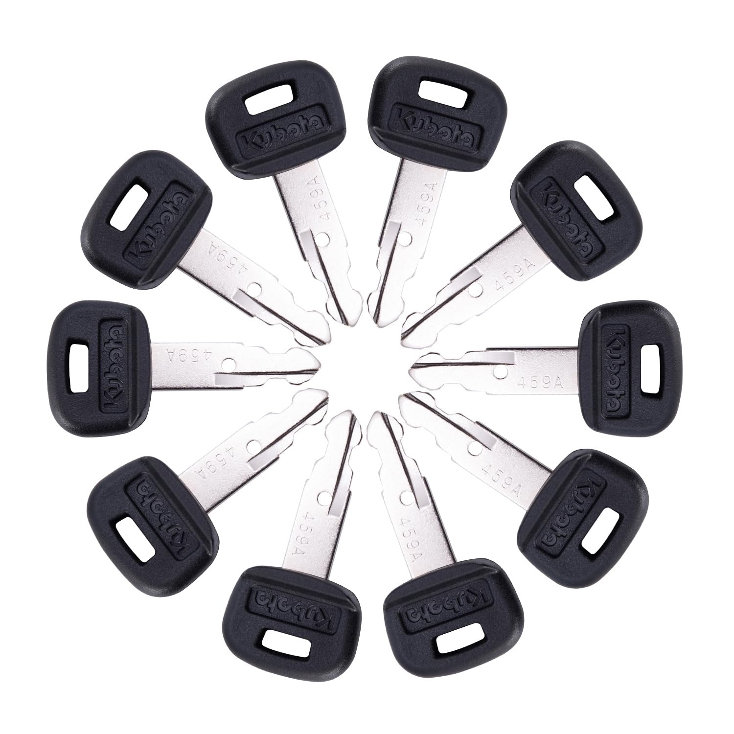 Aree Kubota key set packaging with ten keys ready for fleet maintenance and spares.
