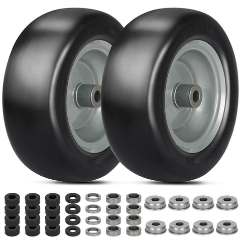 Aremae 11x4-5 flat-free tire side view for zero-turn mowers, ideal for effortless mowing.