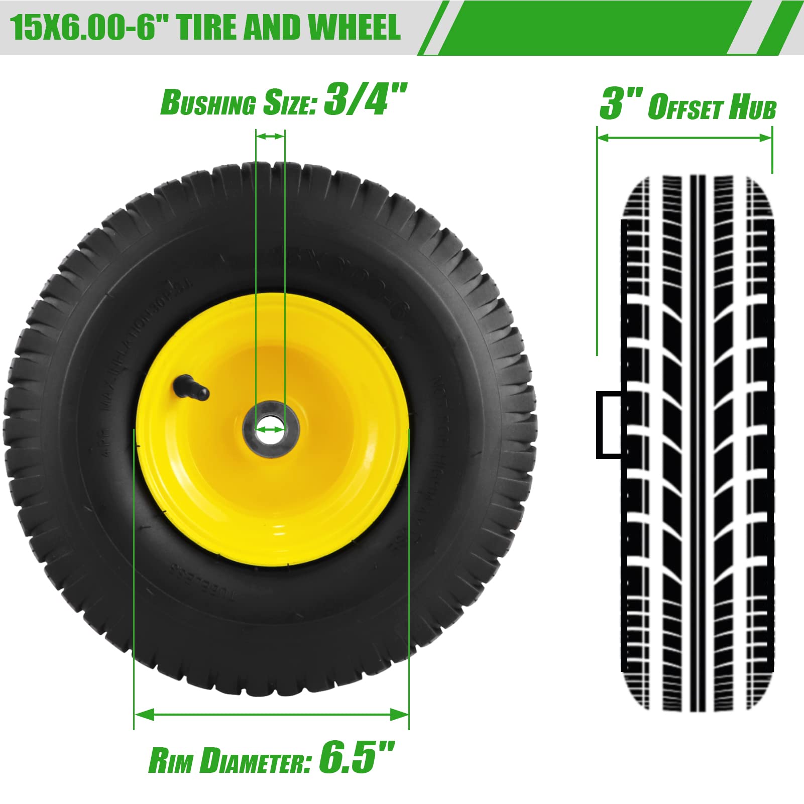 Aremae 3 inch offset hub shows precise alignment for compatible mowers