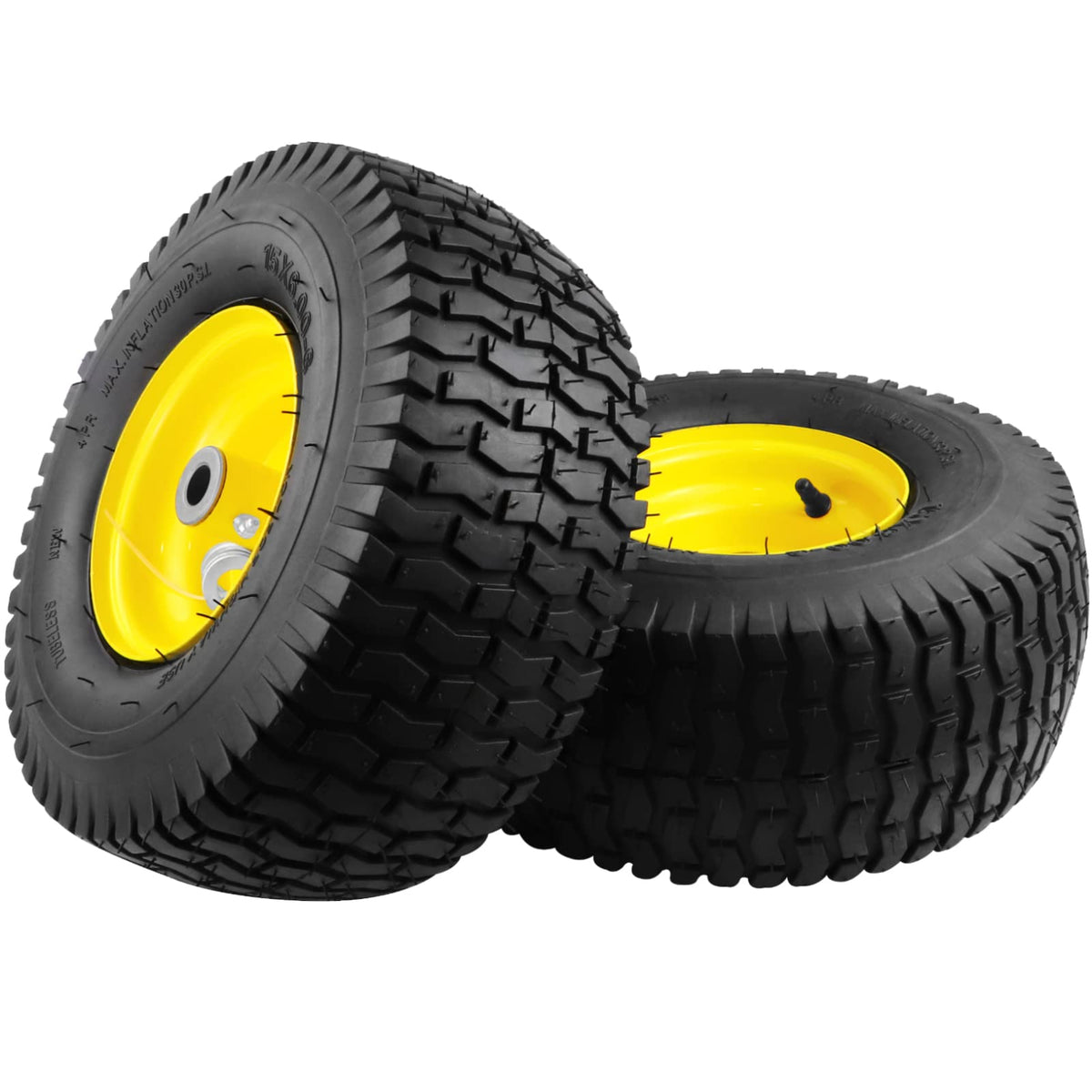 Aremae 2Pcs 15x6-00-6 front tread tires for better mowing grip
