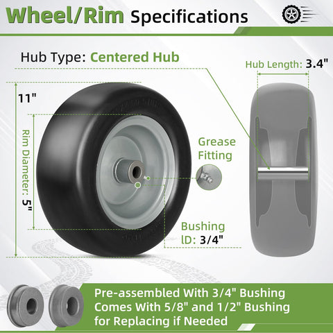 Aremae centered hub with adjustable sizes supports multiple bushing options.