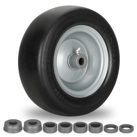 Aremae puncture-proof tire reduces downtime and maintenance on outdoor equipment.