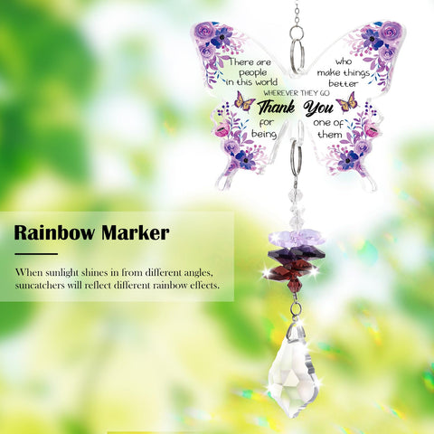Aremdys crystal rainbow suncatcher fills a room with color when sun shines.