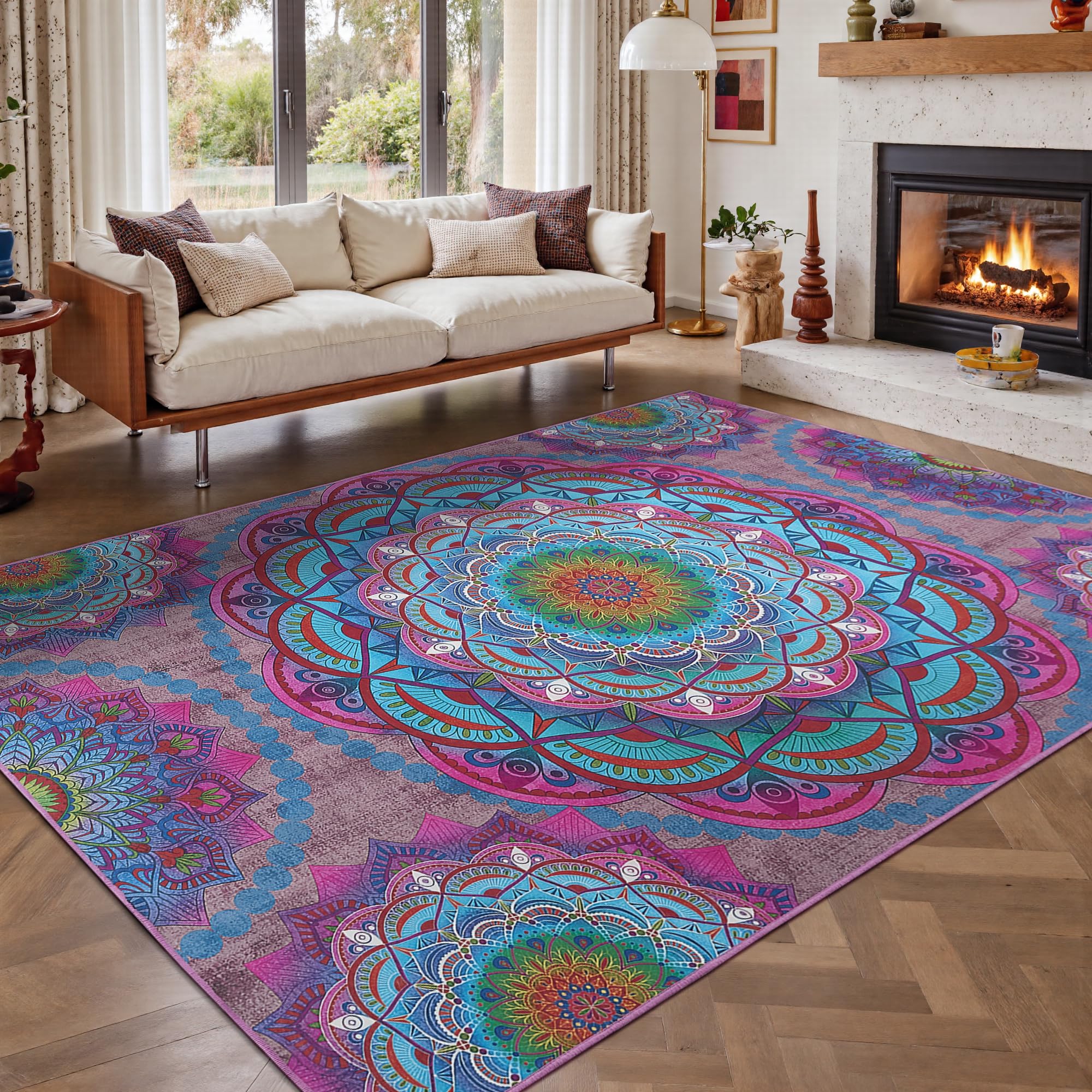 Arenarug outdoor indoor rug with non-slip backing enhances patio safety.