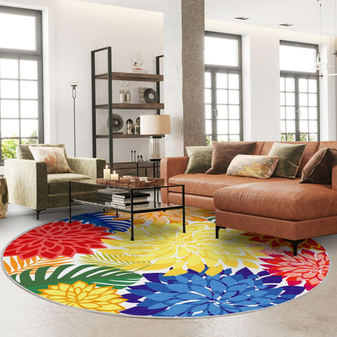 Arenarug washable patio rug multicolor easy to clean after gatherings.