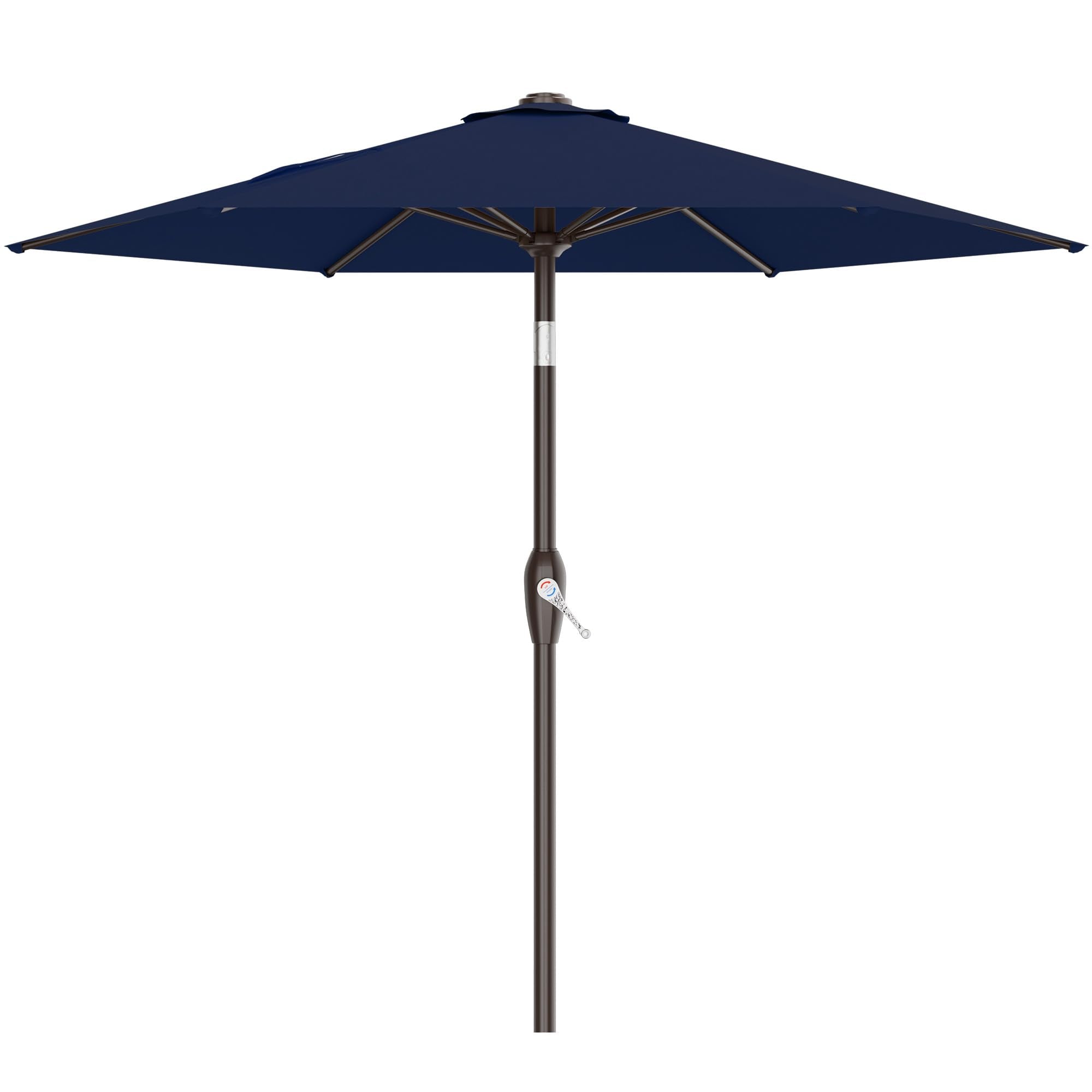 AreShark 7.5ft navy umbrella with six ribs for stable shade.