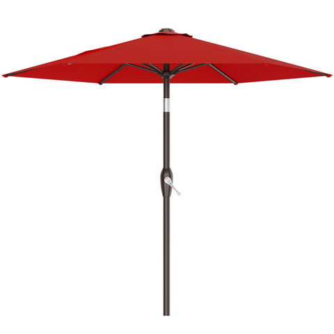 AreShark 7.5ft red patio umbrella offering broad shade coverage