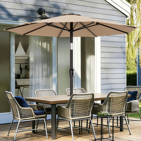 AreShark 9ft umbrella with crank-open mechanism for quick setup.