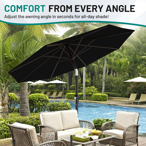 AreShark push-button tilt and crank deliver effortless shade adjustment.