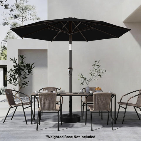 AreShark 9 ft canopy covers a 42-54 inch table with 4-6 chairs.