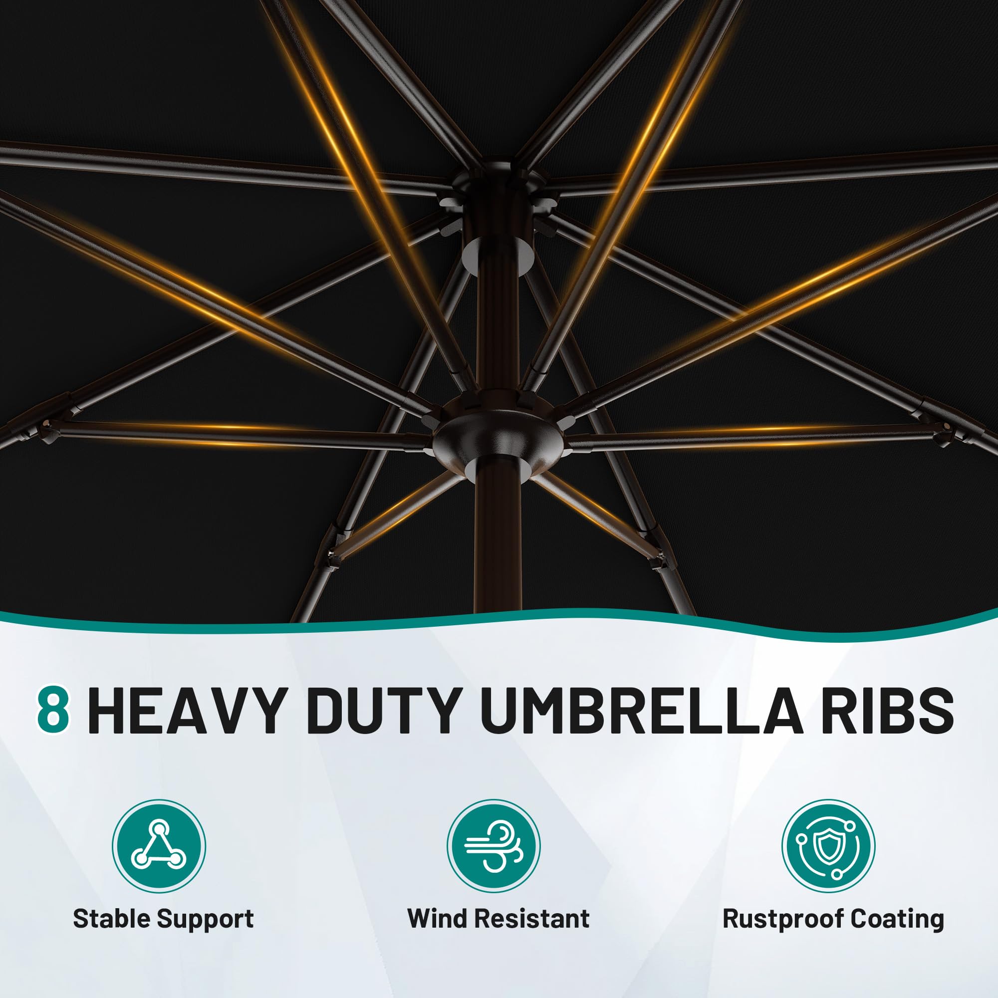 AreShark waterproof polyester fabric keeps seating area dry during light rain.