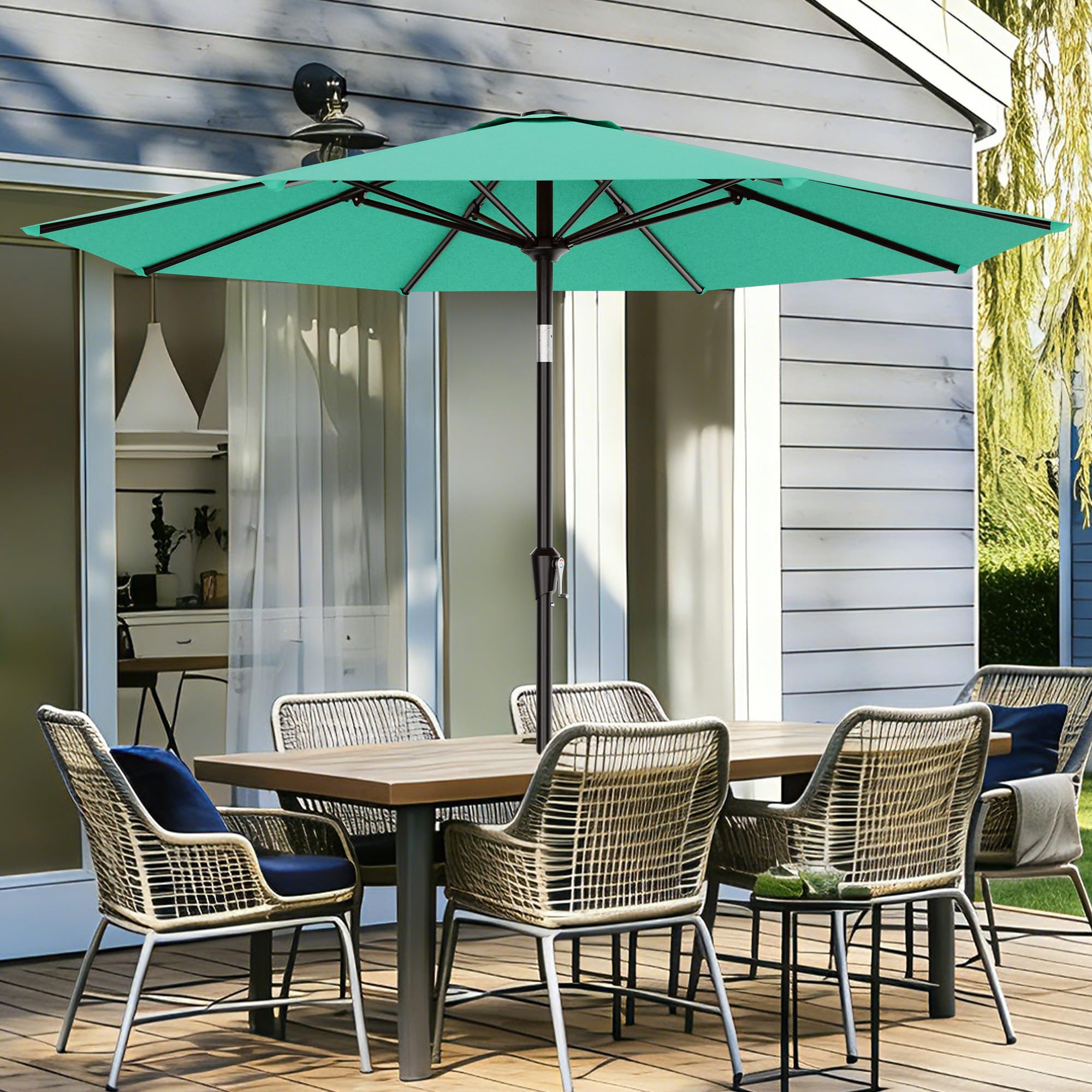 AreShark crank tilt system lets you adjust shade angle with ease.