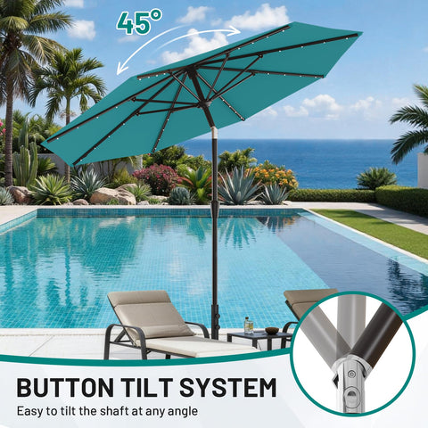 AreShark crank-tilt system enables easy height and shade adjustment.
