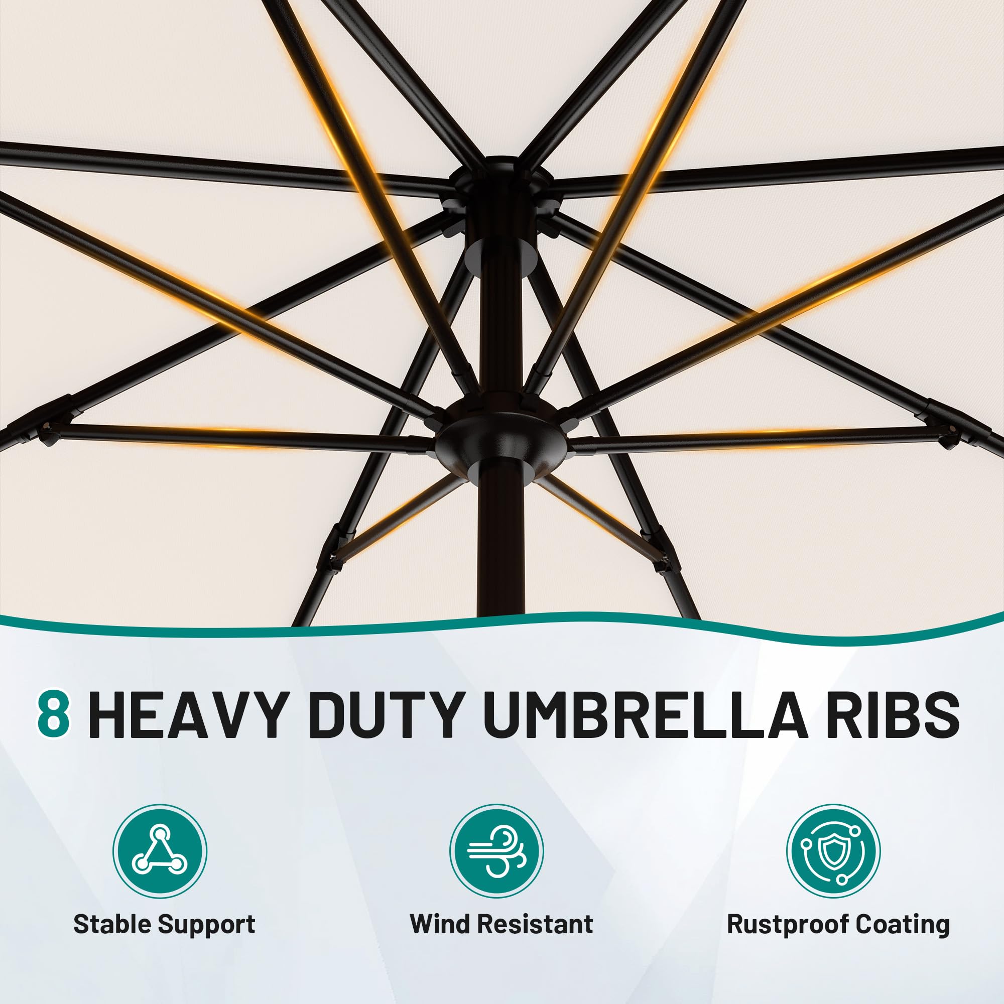 AreShark cream-white canopy with venting for cooler, wind-stable shade
