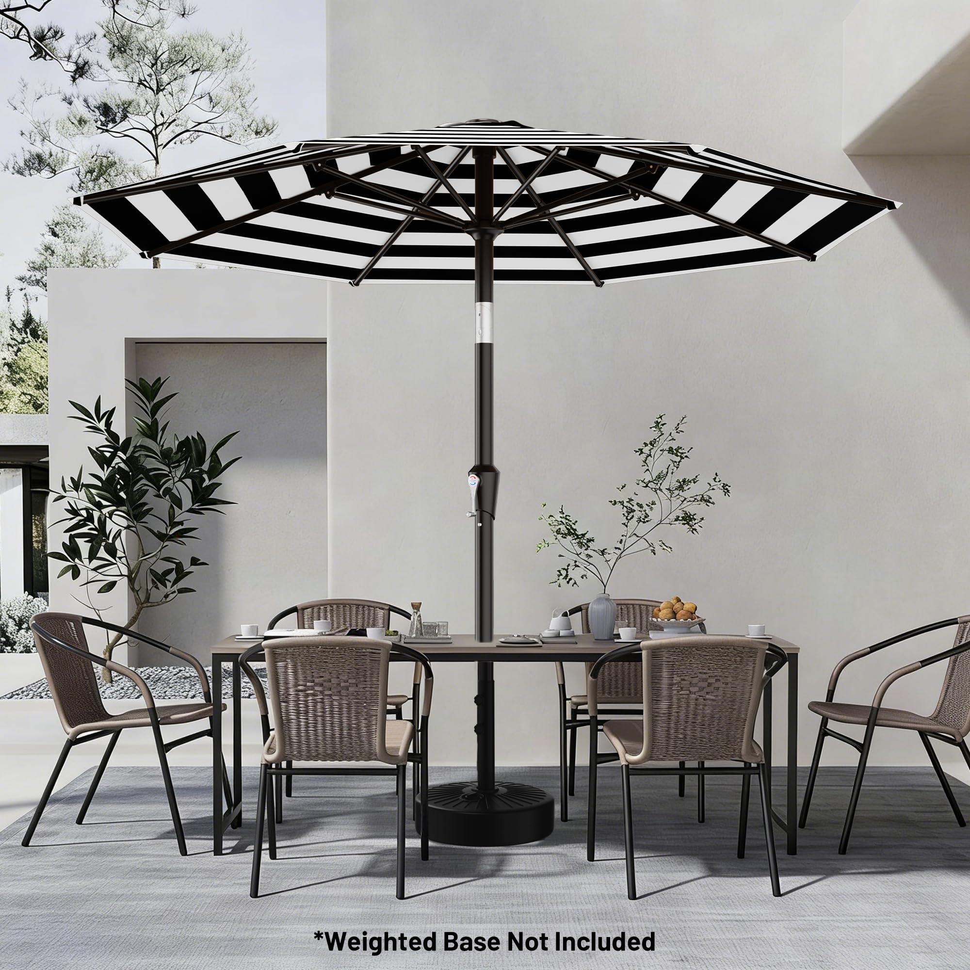 AreShark 9 ft canopy suits market, garden, deck, and patio setups.