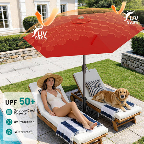AreShark market-style umbrella suited for garden, deck, or pool
