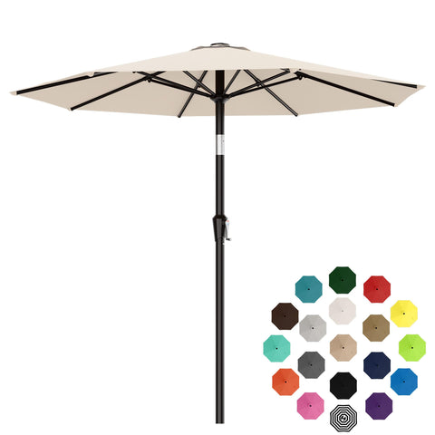 AreShark patio umbrella with 8 ribs provides a sturdy frame for garden and poolside
