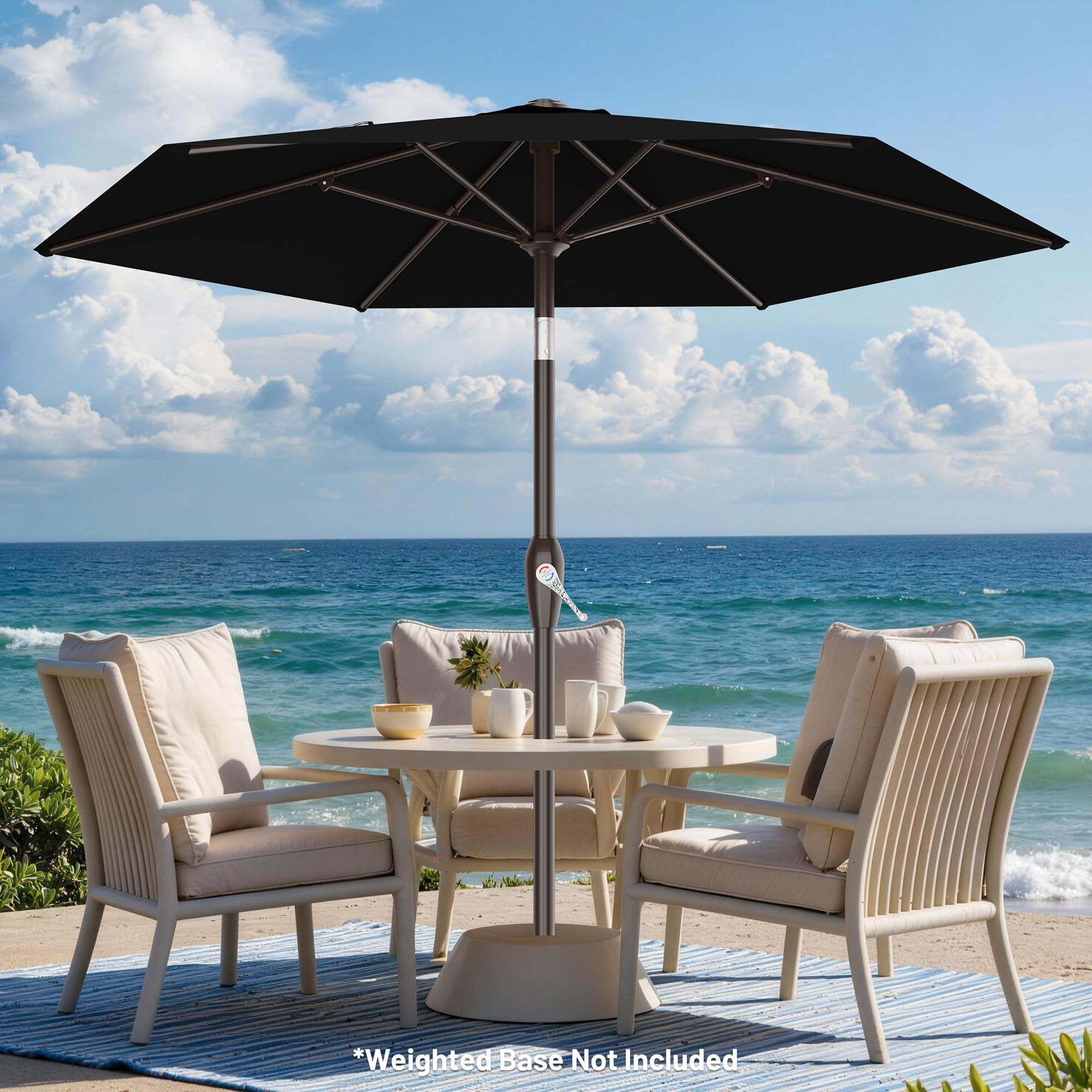 AreShark pool-deck-garden umbrella provides versatile shade for outdoor spaces