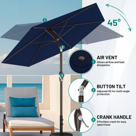 Ideal for poolside, garden, and deck shade with AreShark umbrella.