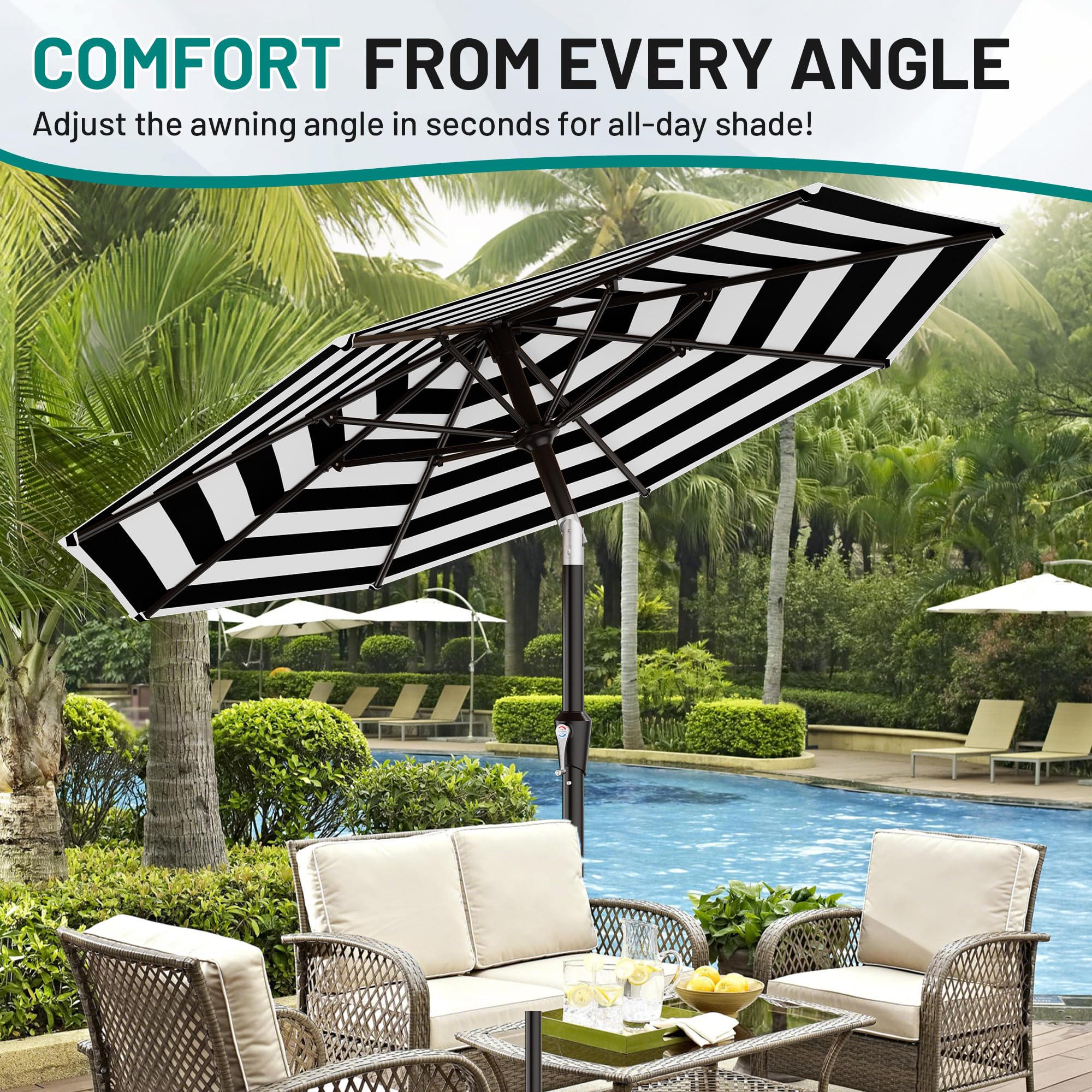 AreShark powder-coated iron pole resists corrosion and wear.