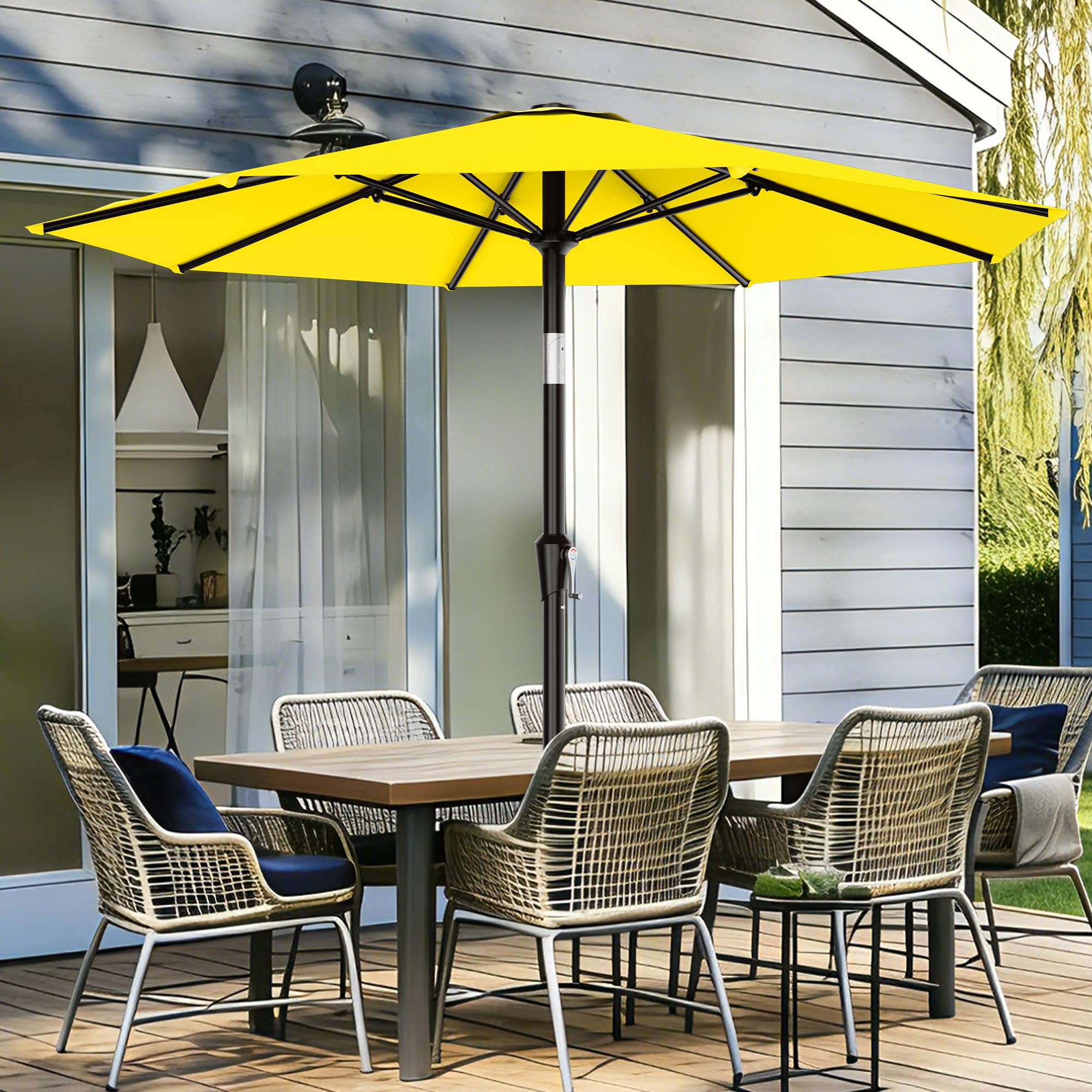 AreShark push-button tilt enables quick sun shading adjustments.
