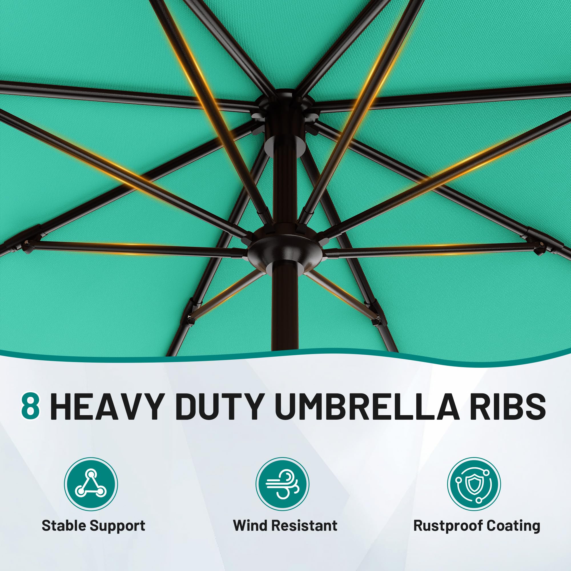AreShark push-button tilt umbrella lets you change direction quickly.