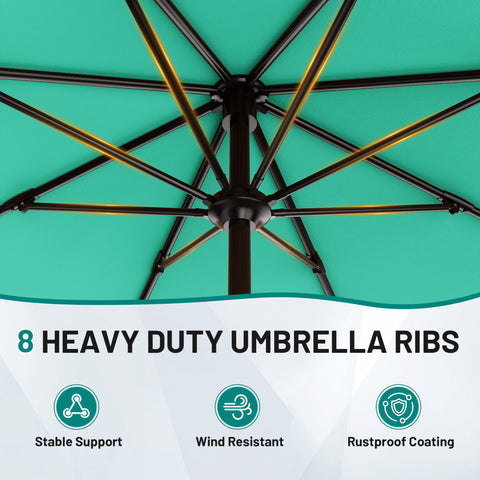 AreShark push-button tilt umbrella lets you change direction quickly.
