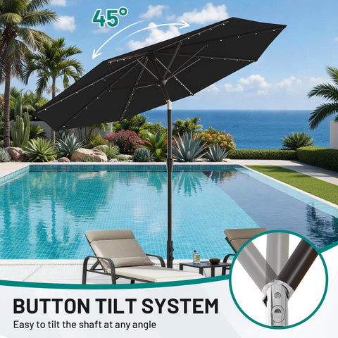 AreShark umbrella-8-ribs-iron-construction provides sturdy support.