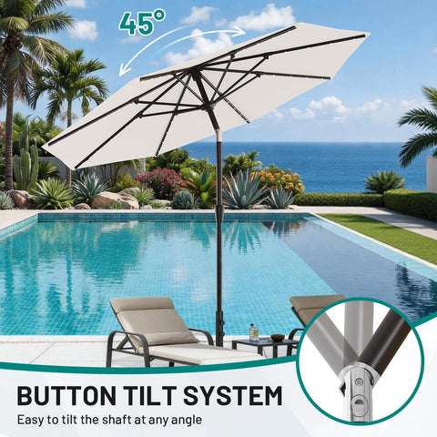 AreShark cream-white canopy adds stylish outdoor aesthetics with versatile sun protection.