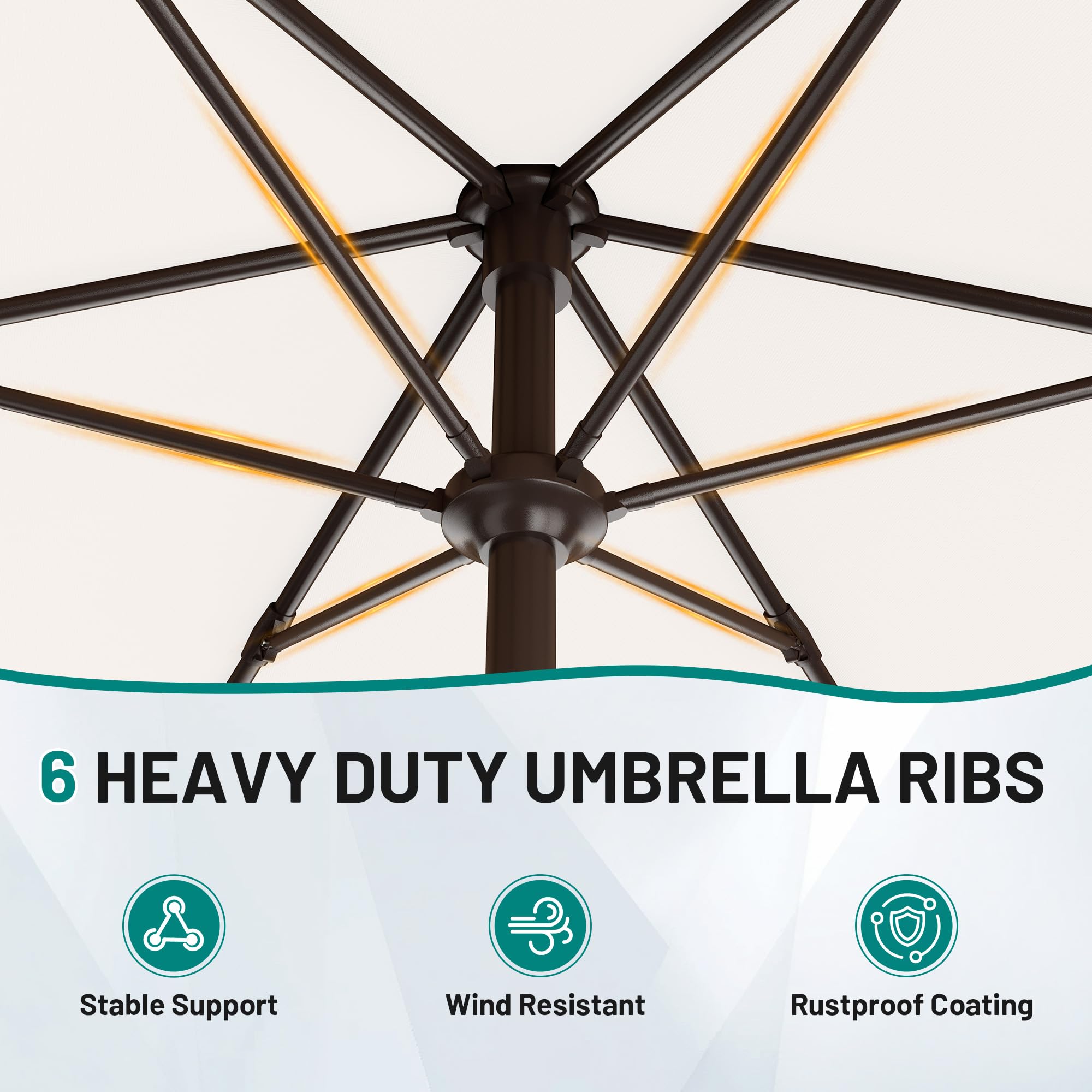 AreShark versatile outdoor umbrella suitable for poolside, deck, or garden